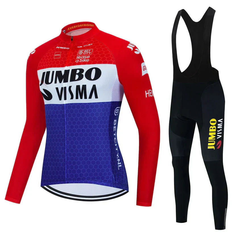 Jumbo Visma - Long-sleeved professional cycling clothing set