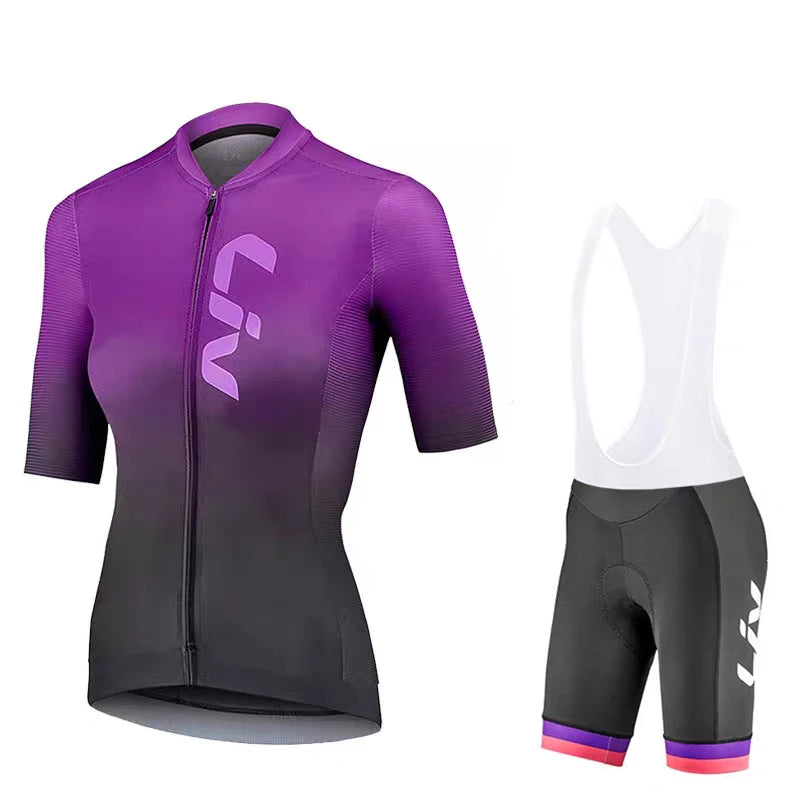 LIV Women’s Summer Cycling Jersey & Bib Shorts | Quick-Dry, Breathable Bike Kit