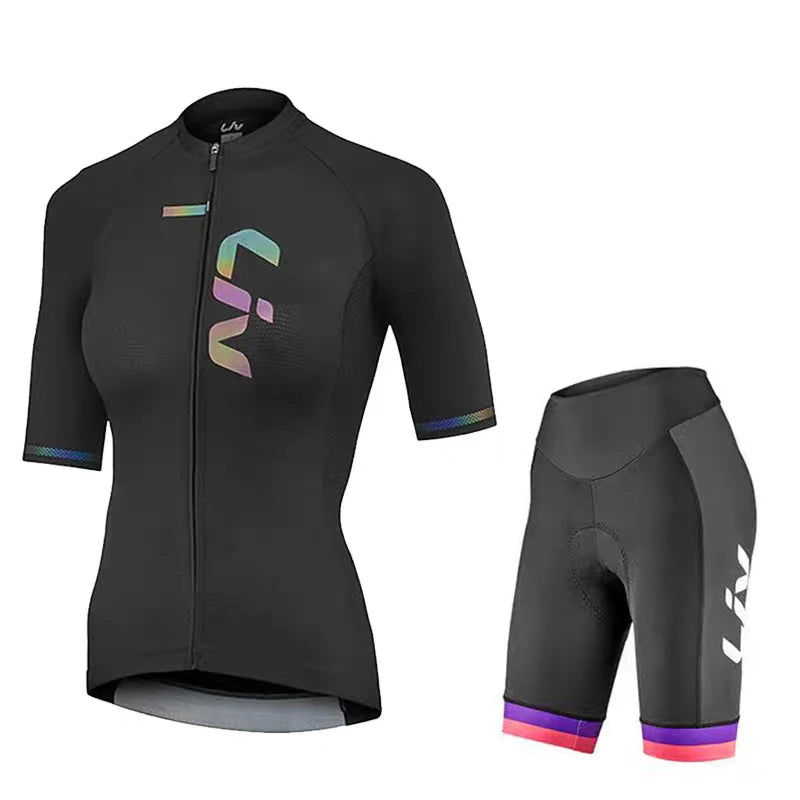 LIV Women’s Summer Cycling Jersey & Bib Shorts | Quick-Dry, Breathable Bike Kit
