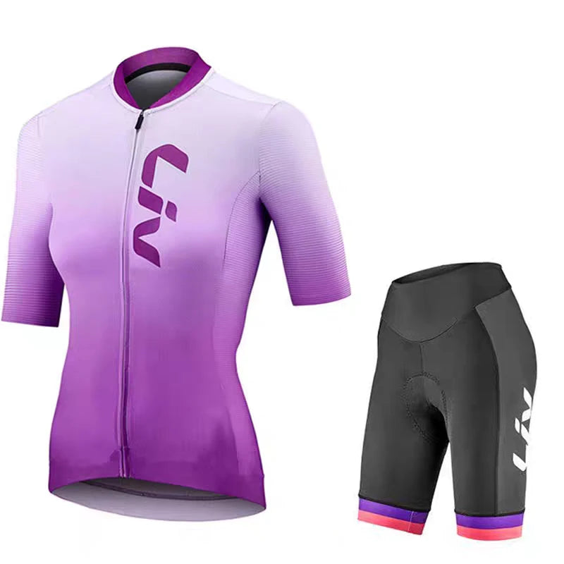 LIV Women’s Summer Cycling Jersey & Bib Shorts | Quick-Dry, Breathable Bike Kit