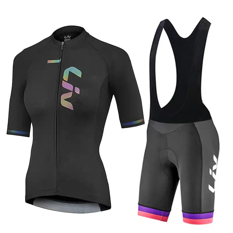 LIV Women’s Summer Cycling Jersey & Bib Shorts | Quick-Dry, Breathable Bike Kit