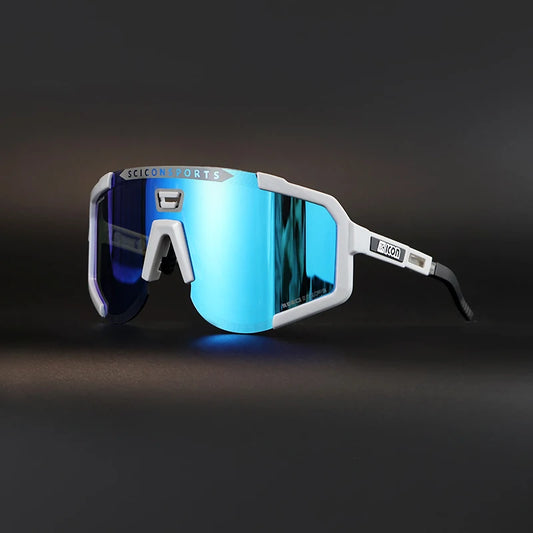 AURA™ – Scicon Aeroscope Performance Cycling Glasses (White / Blue)