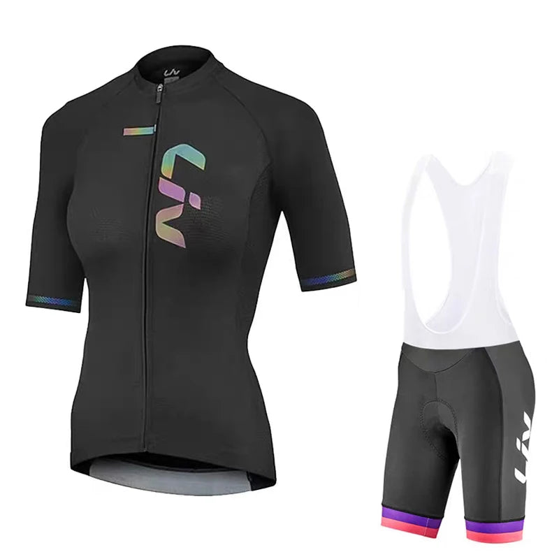 LIV Women’s Summer Cycling Jersey & Bib Shorts | Quick-Dry, Breathable Bike Kit