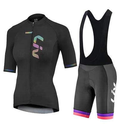 LIV Women’s Summer Cycling Jersey & Bib Shorts | Quick-Dry, Breathable Bike Kit