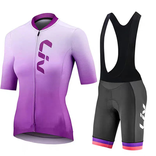 LIV Women’s Summer Cycling Jersey & Bib Shorts | Quick-Dry, Breathable Bike Kit