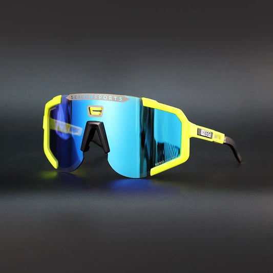 AURA™ – Scicon Aeroscope Performance Cycling Glasses (Yellow / Blue)
