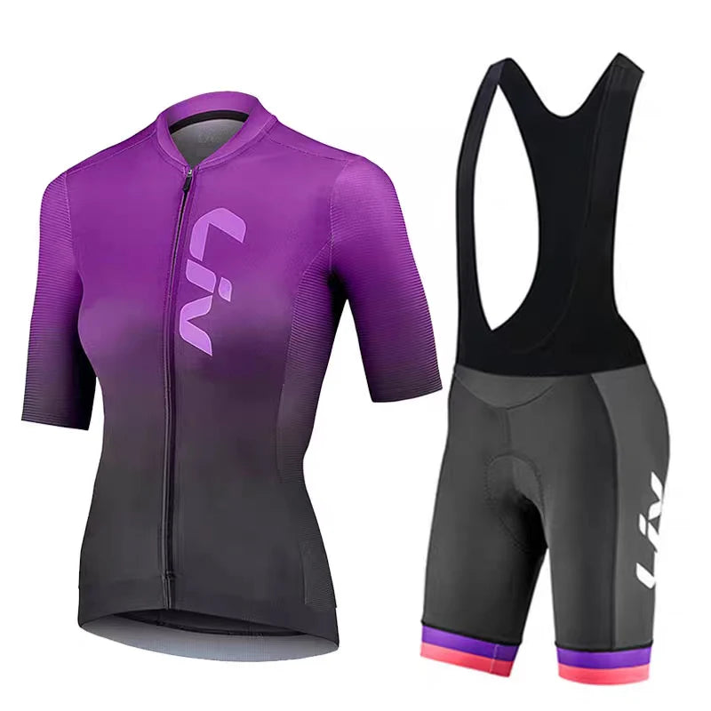 LIV Women’s Summer Cycling Jersey & Bib Shorts | Quick-Dry, Breathable Bike Kit
